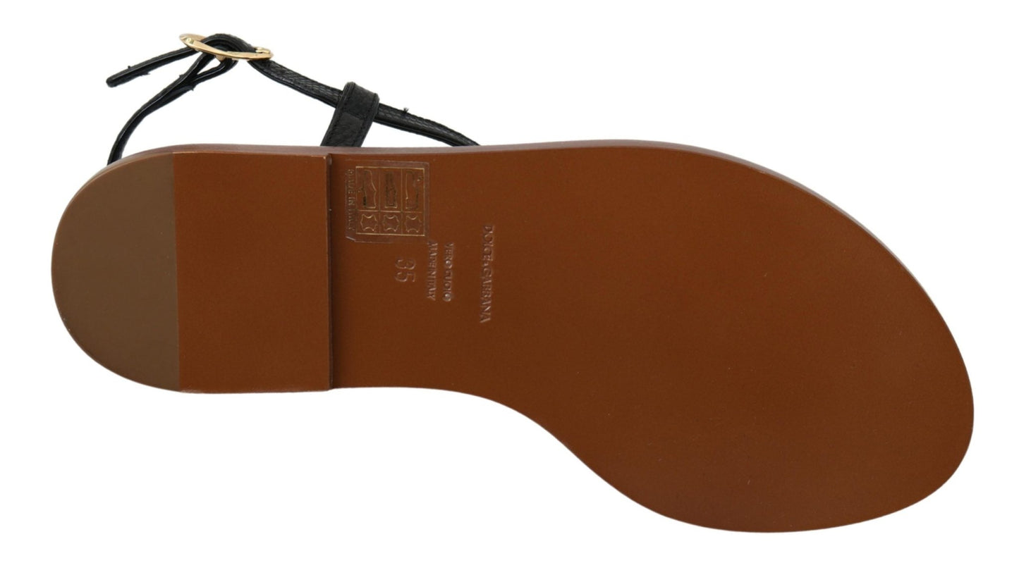 Dolce & Gabbana Pom Pom Flip Flop Ankle Strap Flats - Sandy Store ByNet