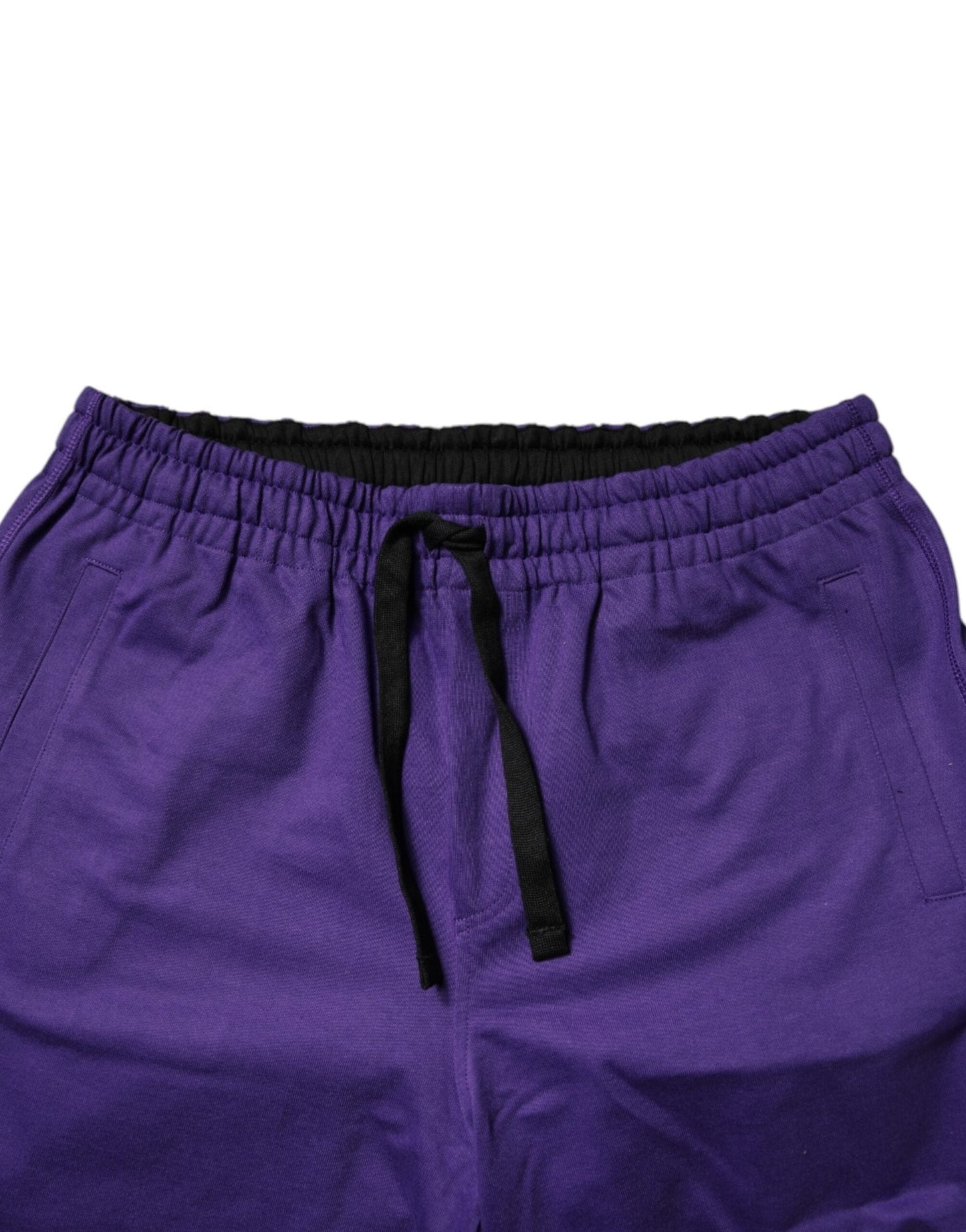 Dolce & Gabbana Purple Cotton Men Bermuda Sweatshorts Shorts - Sandy Store ByNet