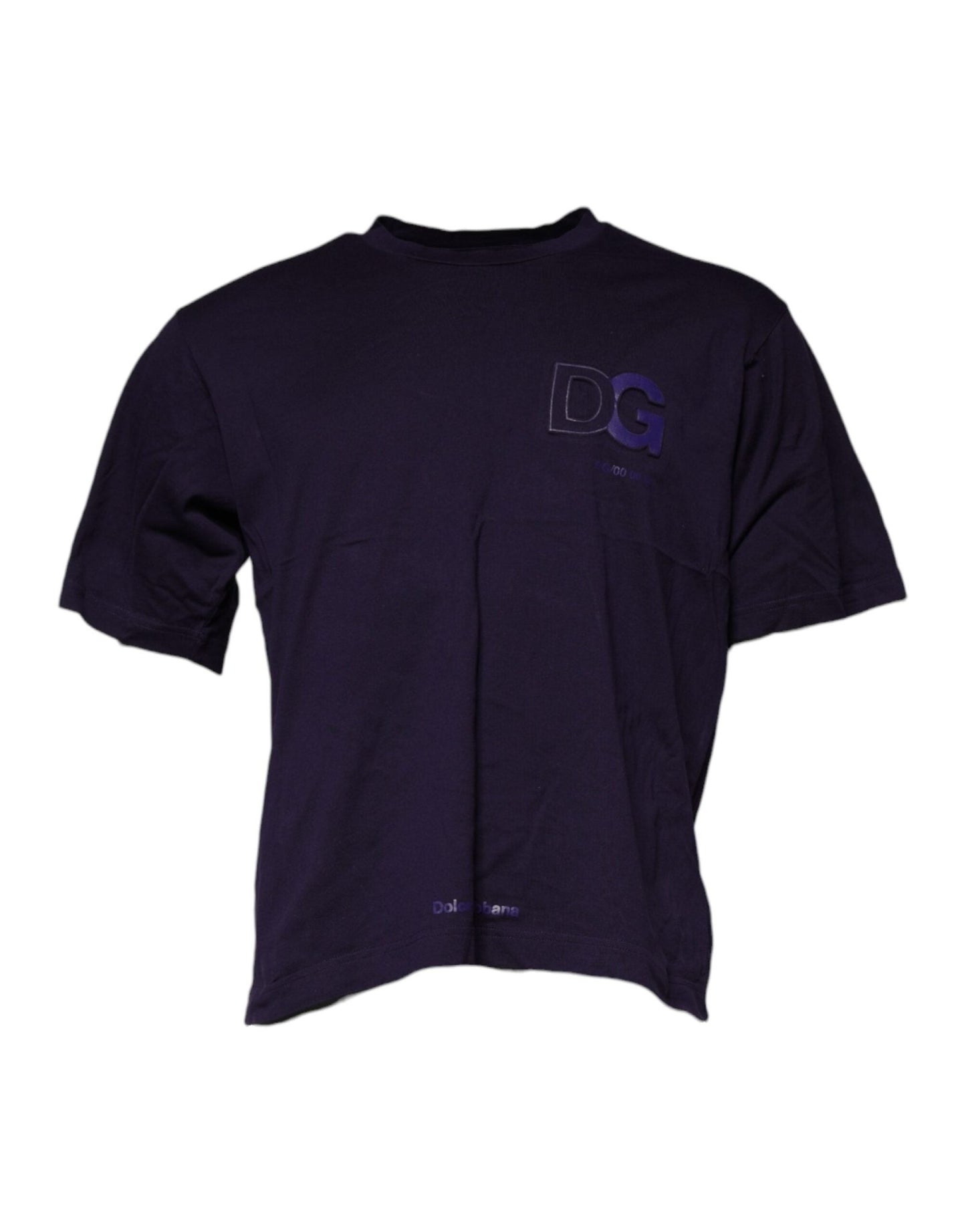 Dolce & Gabbana Purple DG Logo Cotton Crew Neck T-shirt – IT50 | L par Dolce & Gabbana | Disponible sur Sandy Store ByNet