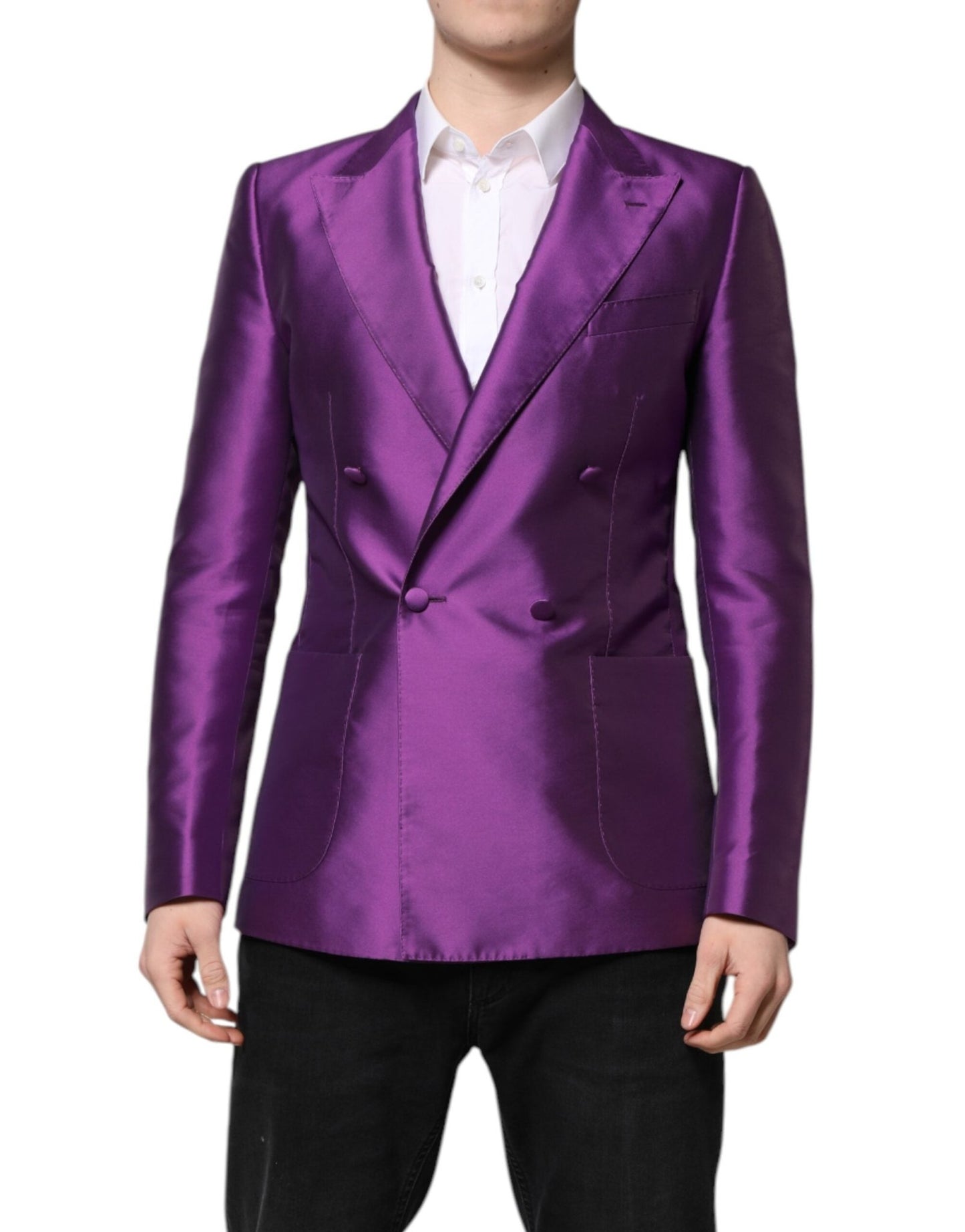 Dolce & Gabbana Purple Double Breasted Men Suit Coat Blazer – IT48 | M par Dolce & Gabbana | Disponible sur Sandy Store ByNet