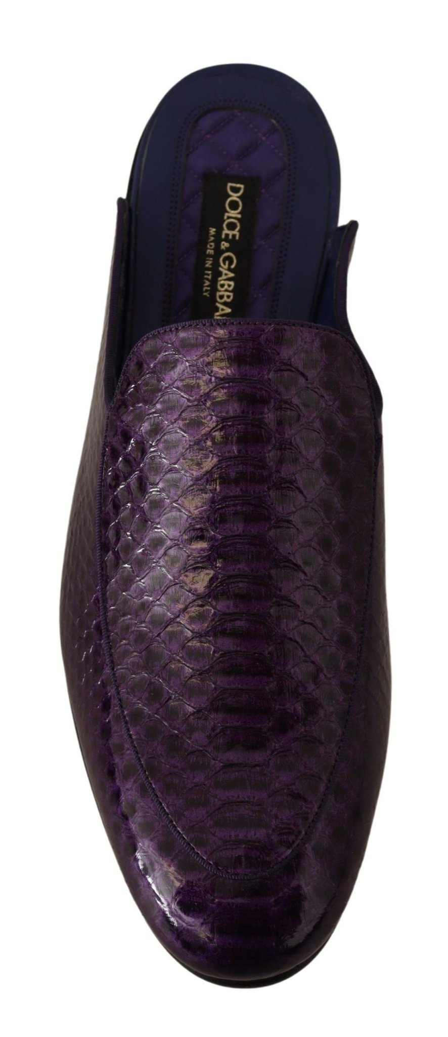Dolce & Gabbana Purple Exotic Python Leather Slides - Sandy Store ByNet