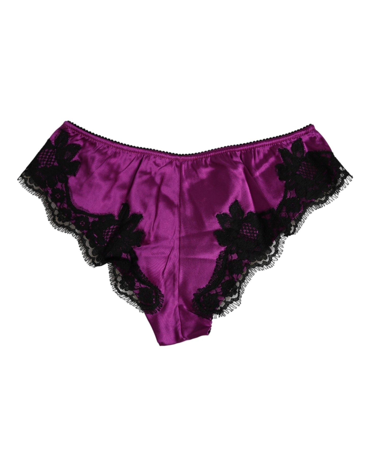 Dolce & Gabbana Purple Silk Satin Floral Lace Panty Brief Underwear – IT3 | M par Dolce & Gabbana | Disponible sur Sandy Store ByNet