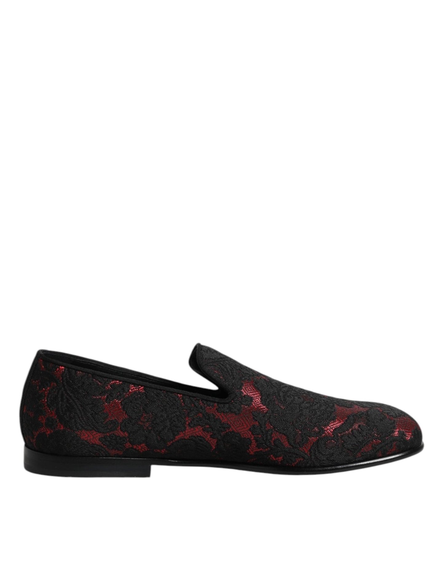 Dolce & Gabbana Red Black Jacquard Slip On Men Loafers Shoes – EU40/US7 par Dolce & Gabbana | Disponible sur Sandy Store ByNet