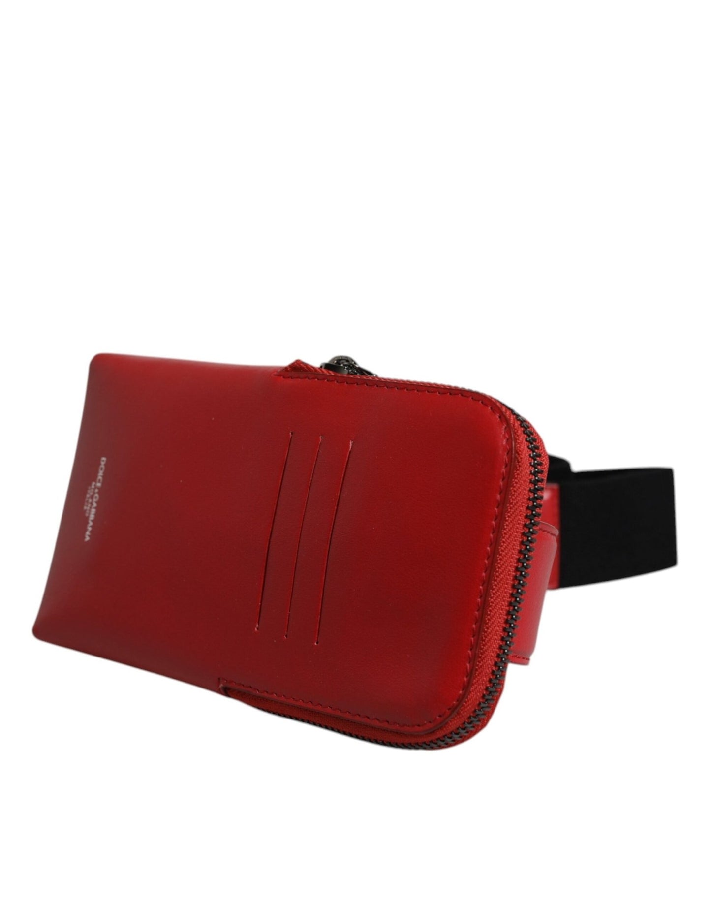 Dolce & Gabbana Red Calfskin Logo Purse Phone Belt Waist Bag - Sandy Store ByNet