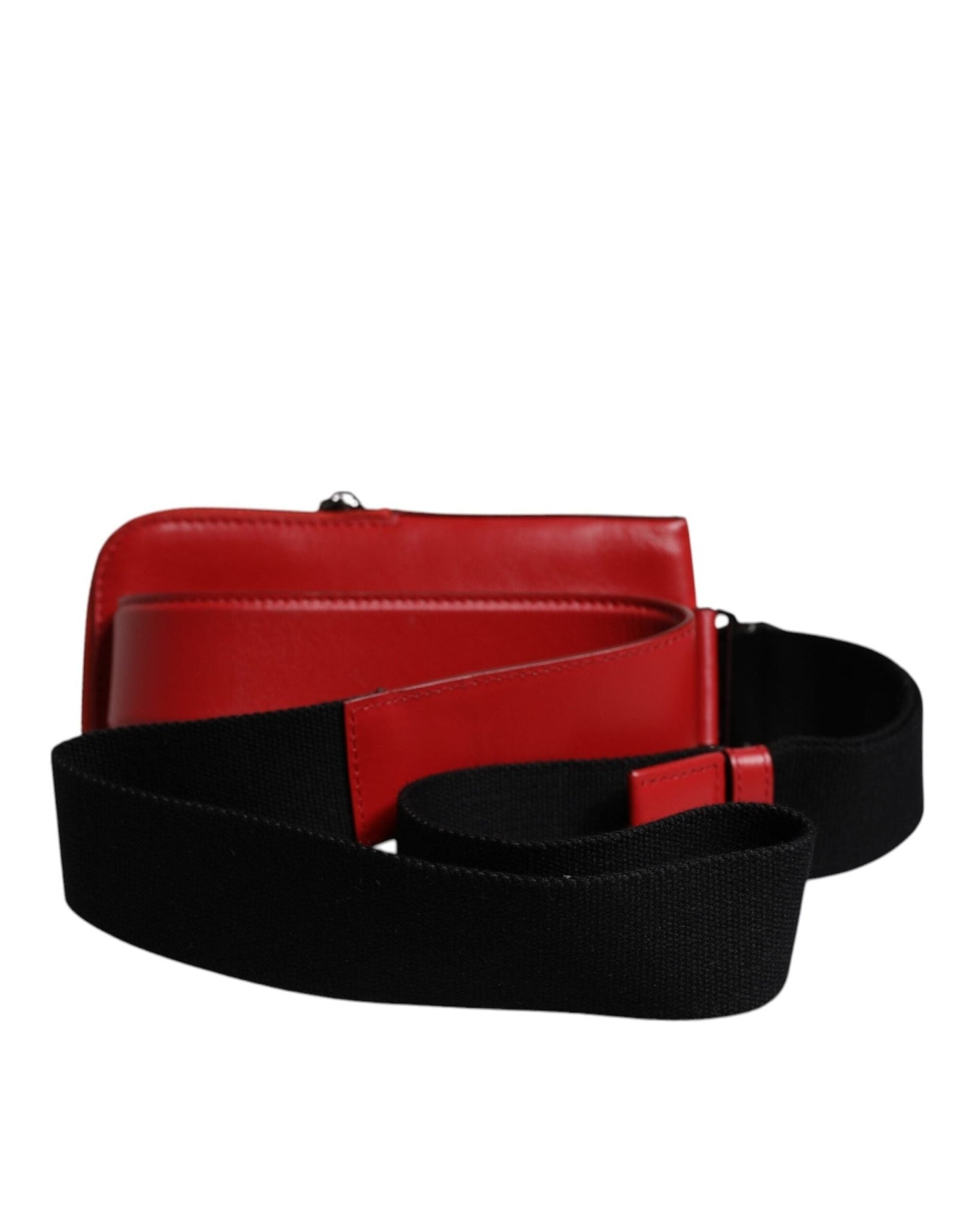 Dolce & Gabbana Red Calfskin Logo Purse Phone Belt Waist Bag - Sandy Store ByNet