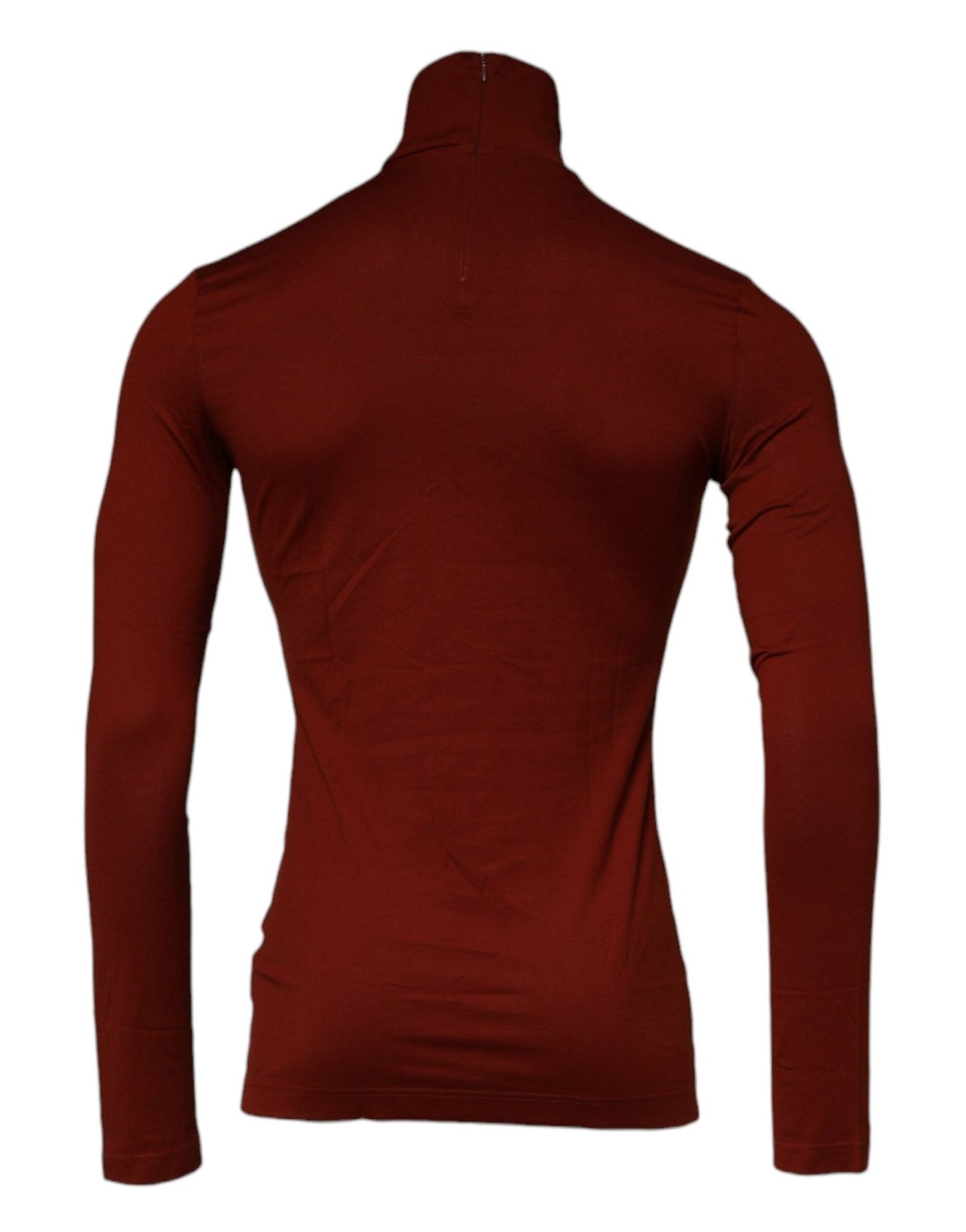 Dolce & Gabbana Red Cotton Turtleneck Men Pullover Sweater - Sandy Store ByNet