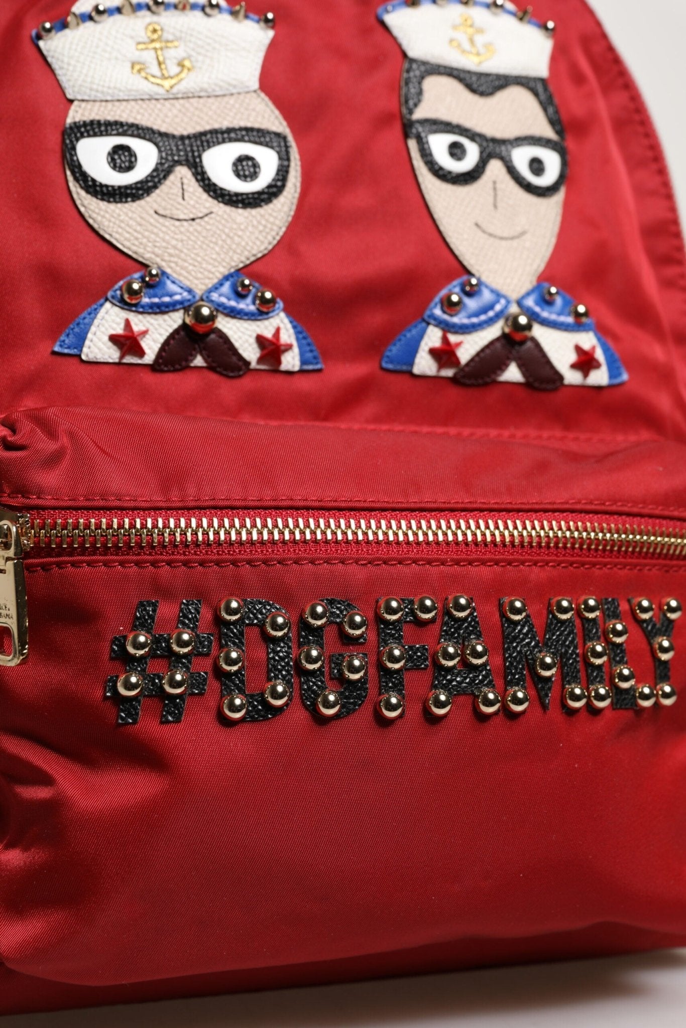 Dolce & Gabbana Red #DGFAMILY VULCANO Embellishment Backpack Bag - Sandy Store ByNet