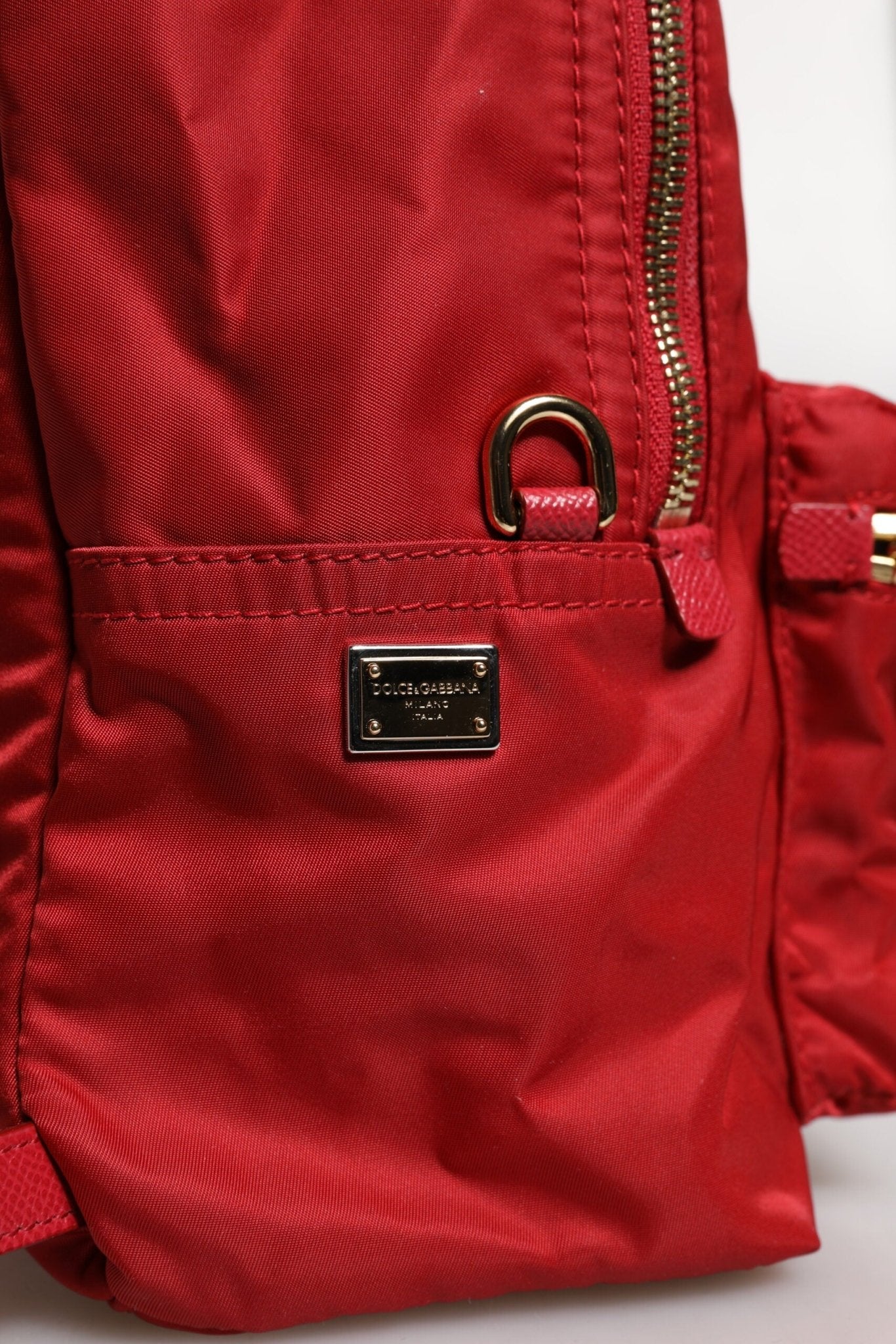 Dolce & Gabbana Red #DGFAMILY VULCANO Embellishment Backpack Bag - Sandy Store ByNet