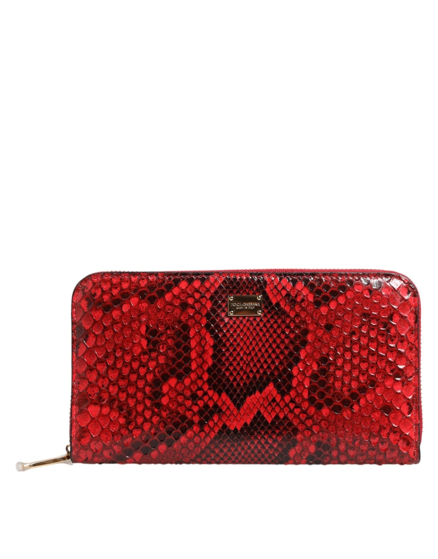 Dolce & Gabbana Red Exotic Leather Zip Around Continental Clutch Wallet – par Dolce & Gabbana | Disponible sur Sandy Store ByNet