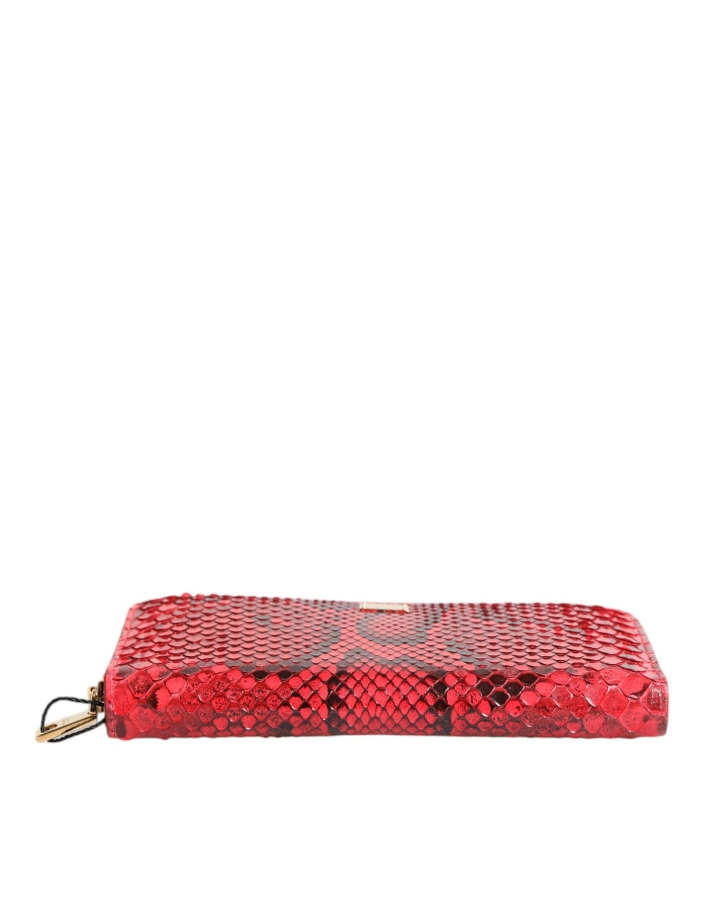 Dolce & Gabbana Red Exotic Leather Zip Around Continental Clutch Wallet - Sandy Store ByNet