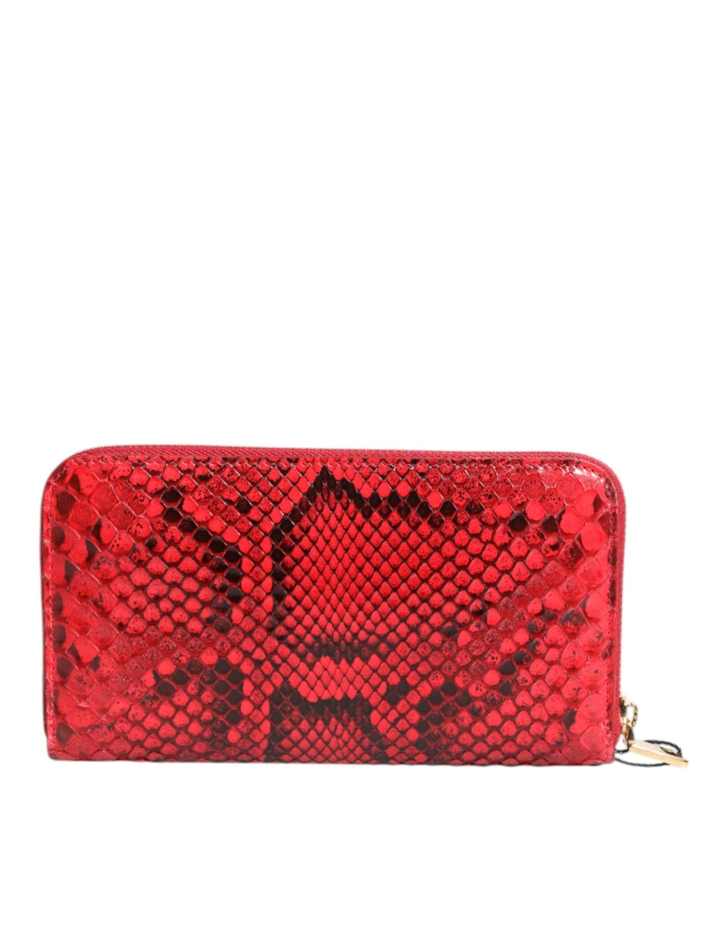 Dolce & Gabbana Red Exotic Leather Zip Around Continental Clutch Wallet - Sandy Store ByNet