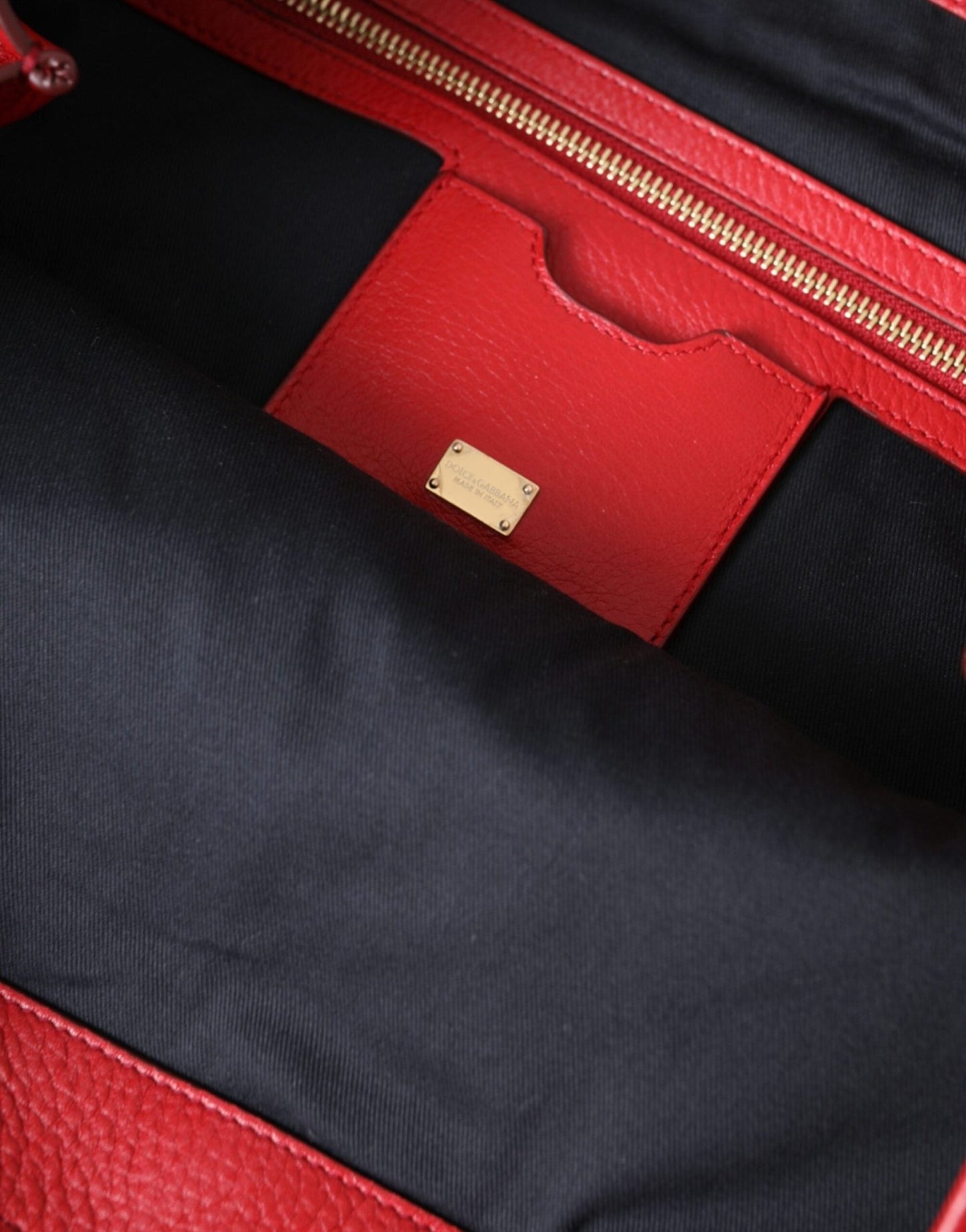 Dolce & Gabbana Red Leather #DGFamily Patch Shopping Tote Bag - Sandy Store ByNet