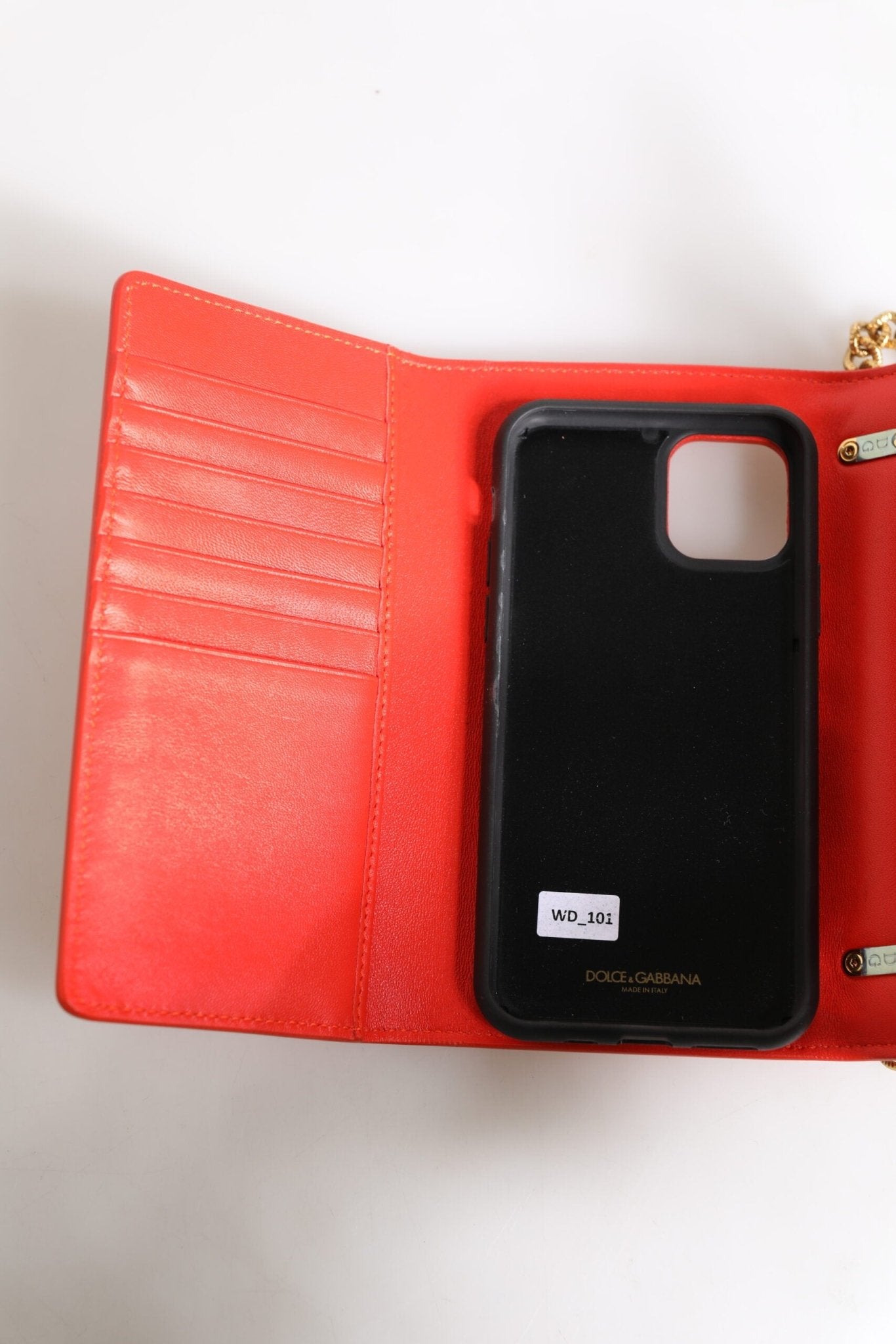 Dolce & Gabbana Red Leather Quilted Devotion Crossbody Phone Cover Bag - Sandy Store ByNet