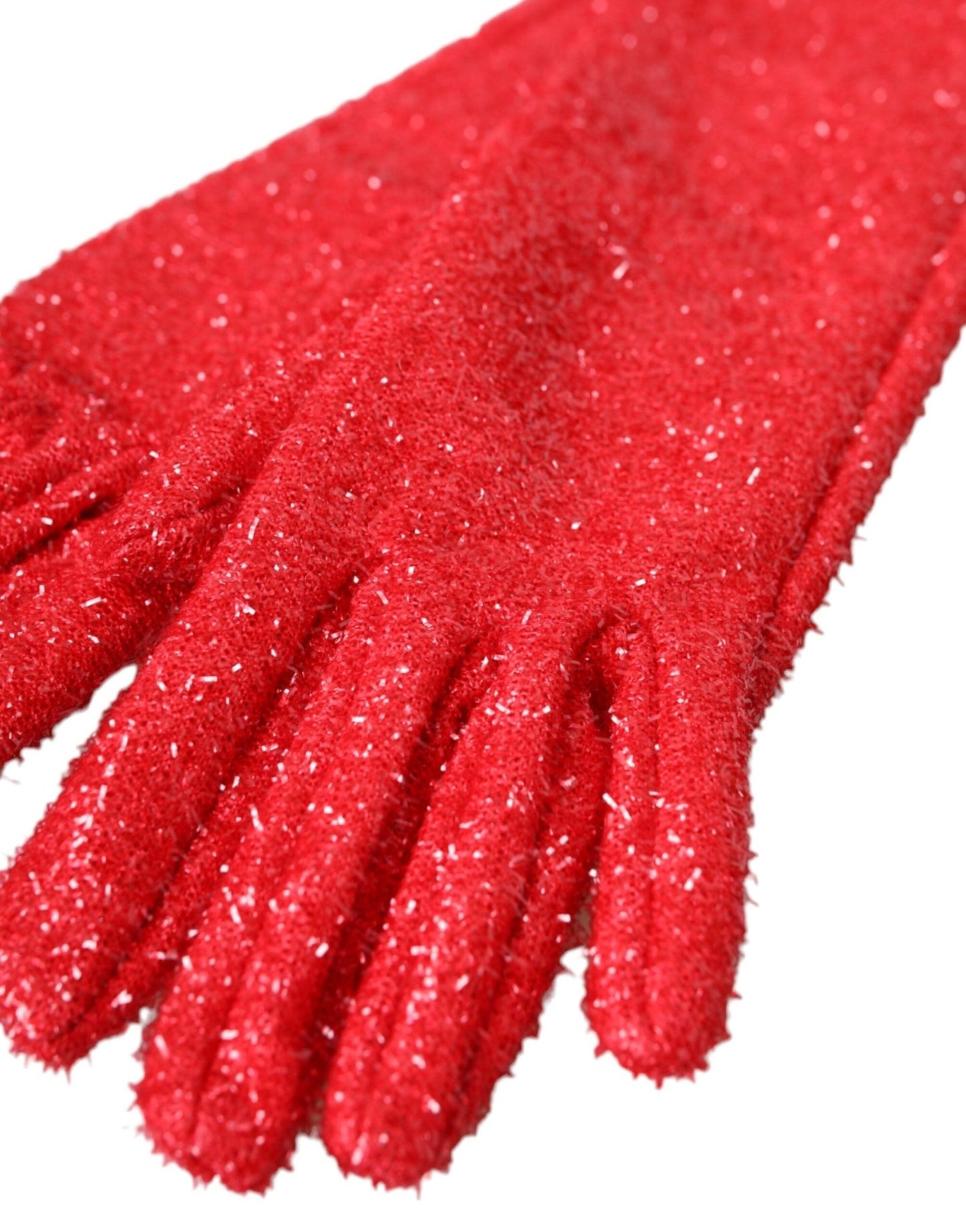 Dolce & Gabbana Red Lurex Fantasia Mid Arm Length Gloves - Sandy Store ByNet