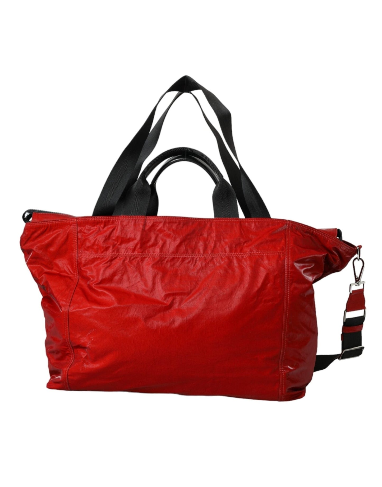 Dolce & Gabbana Red Nylon Calfskin Hand Shoulder Duffel Bag - Sandy Store ByNet