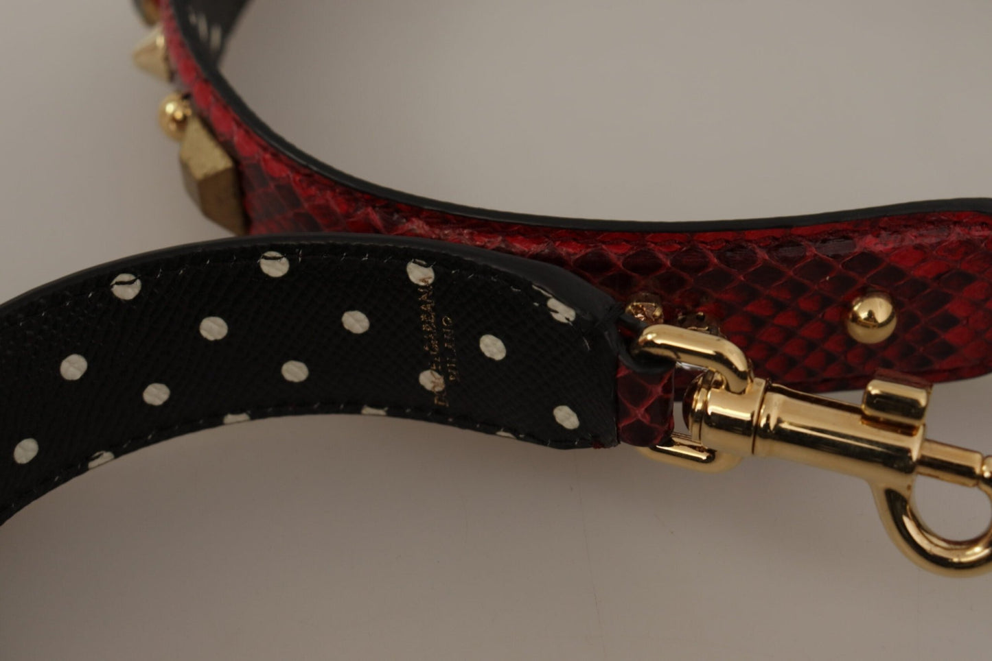Dolce & Gabbana Red Python Leather Shoulder Bag Strap - Sandy Store ByNet