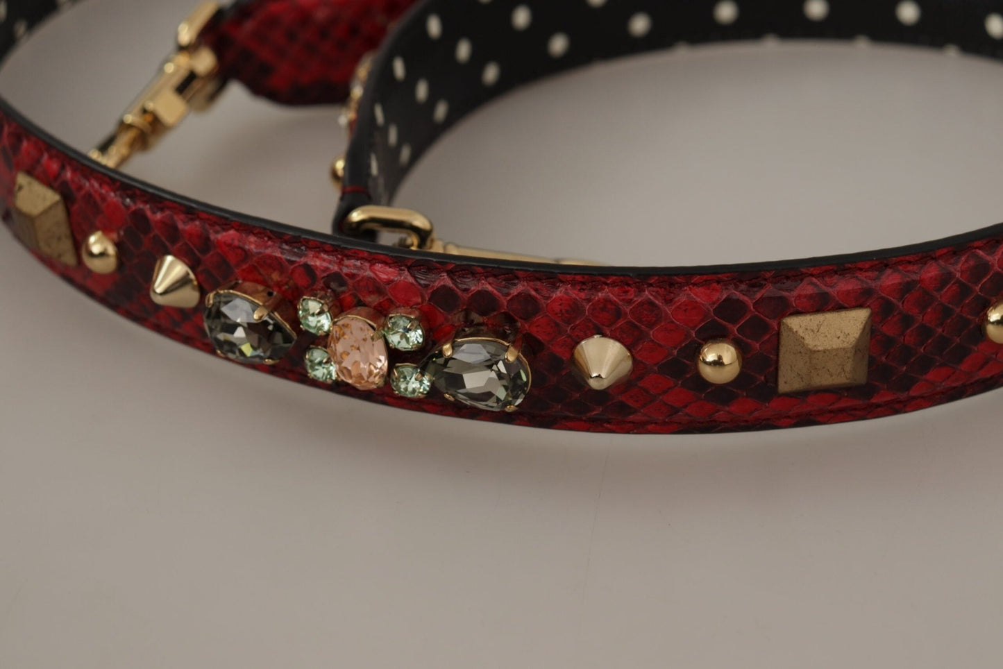 Dolce & Gabbana Red Python Leather Shoulder Bag Strap - Sandy Store ByNet