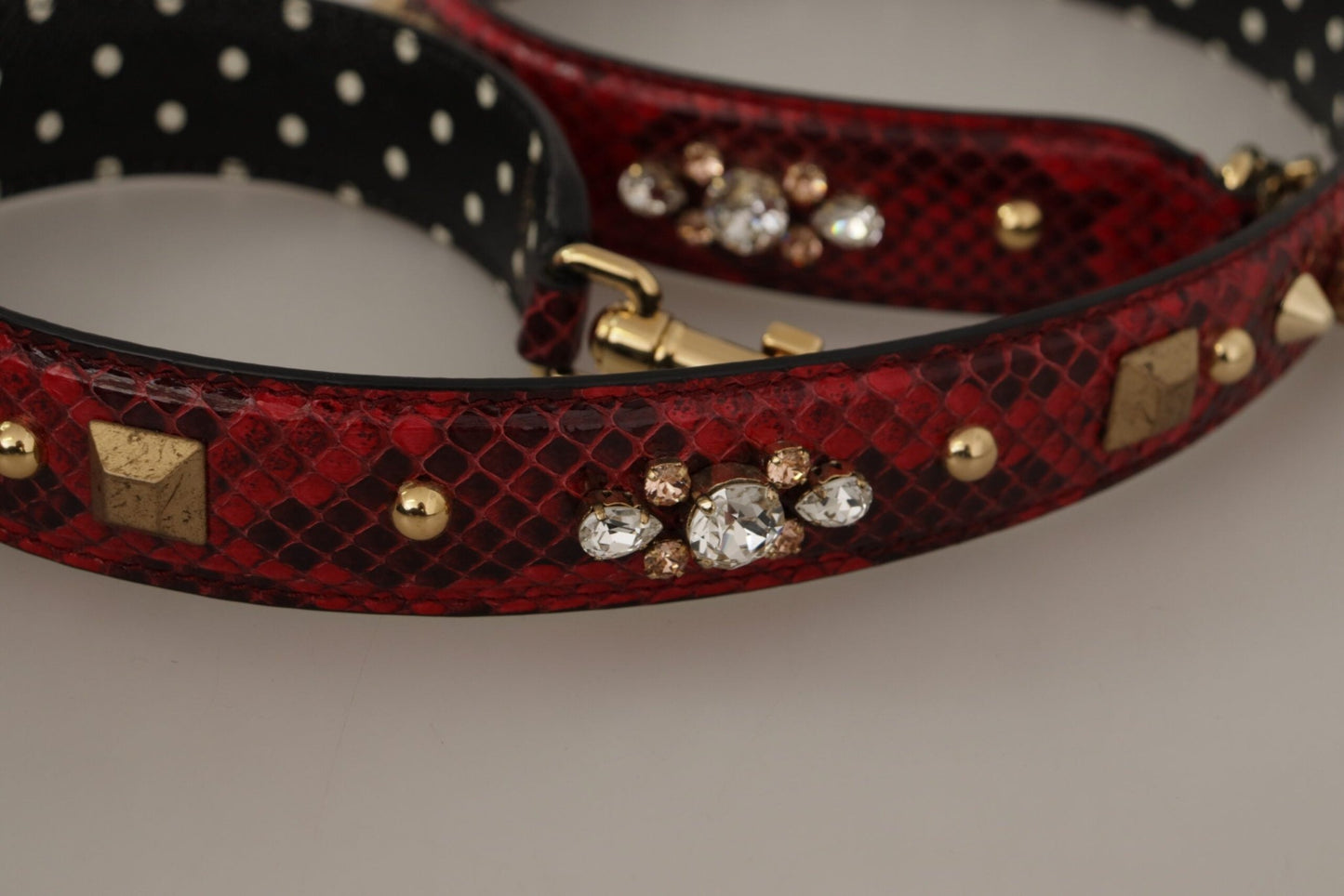 Dolce & Gabbana Red Python Leather Shoulder Bag Strap - Sandy Store ByNet