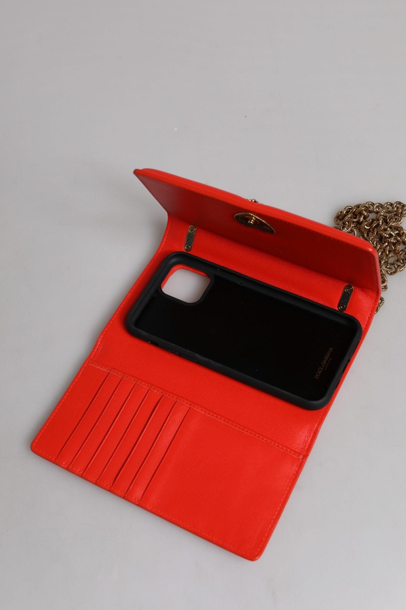 Dolce & Gabbana Red Quilted Devotion Crossbody Chain Phone Cover Bag - Sandy Store ByNet