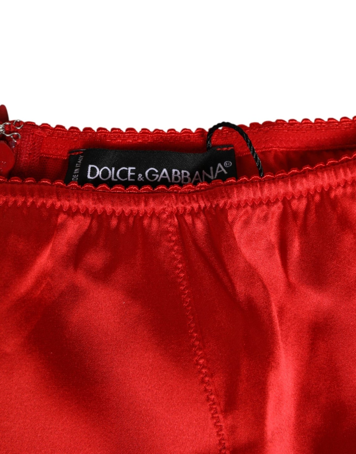 Dolce & Gabbana Red Silk Satin High - Waist Briefs Women Underwear – IT2 | S par Dolce & Gabbana | Disponible sur Sandy Store ByNet