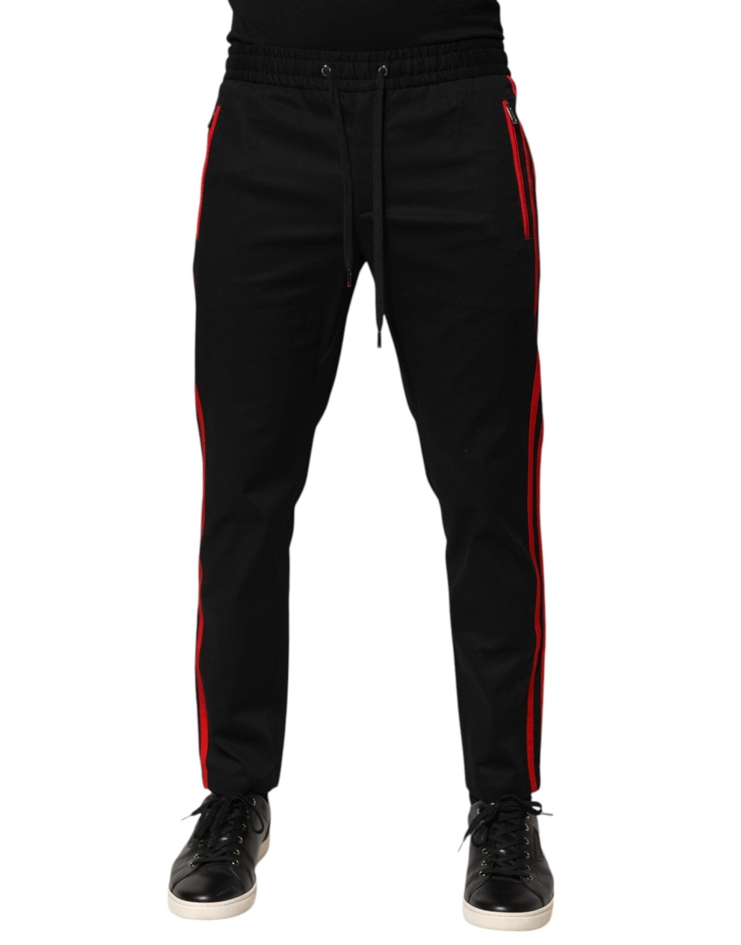 Dolce & Gabbana Red Stripe Cotton Logo Jogger Sweatpants Pants – IT46 | S par Dolce & Gabbana | Disponible sur Sandy Store ByNet