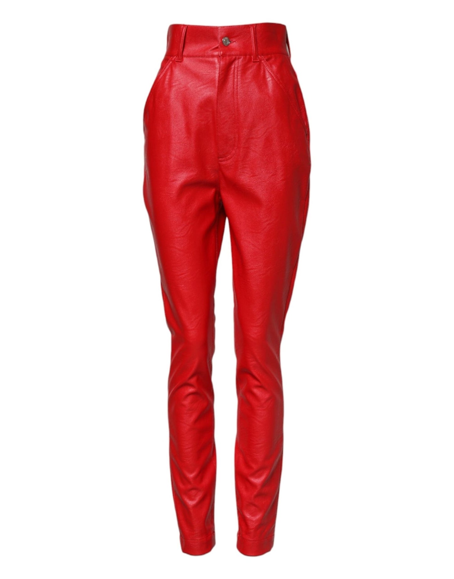 Dolce & Gabbana Red Viscose High Waist Tapered Trouser Pants – IT40|S par Dolce & Gabbana | Disponible sur Sandy Store ByNet