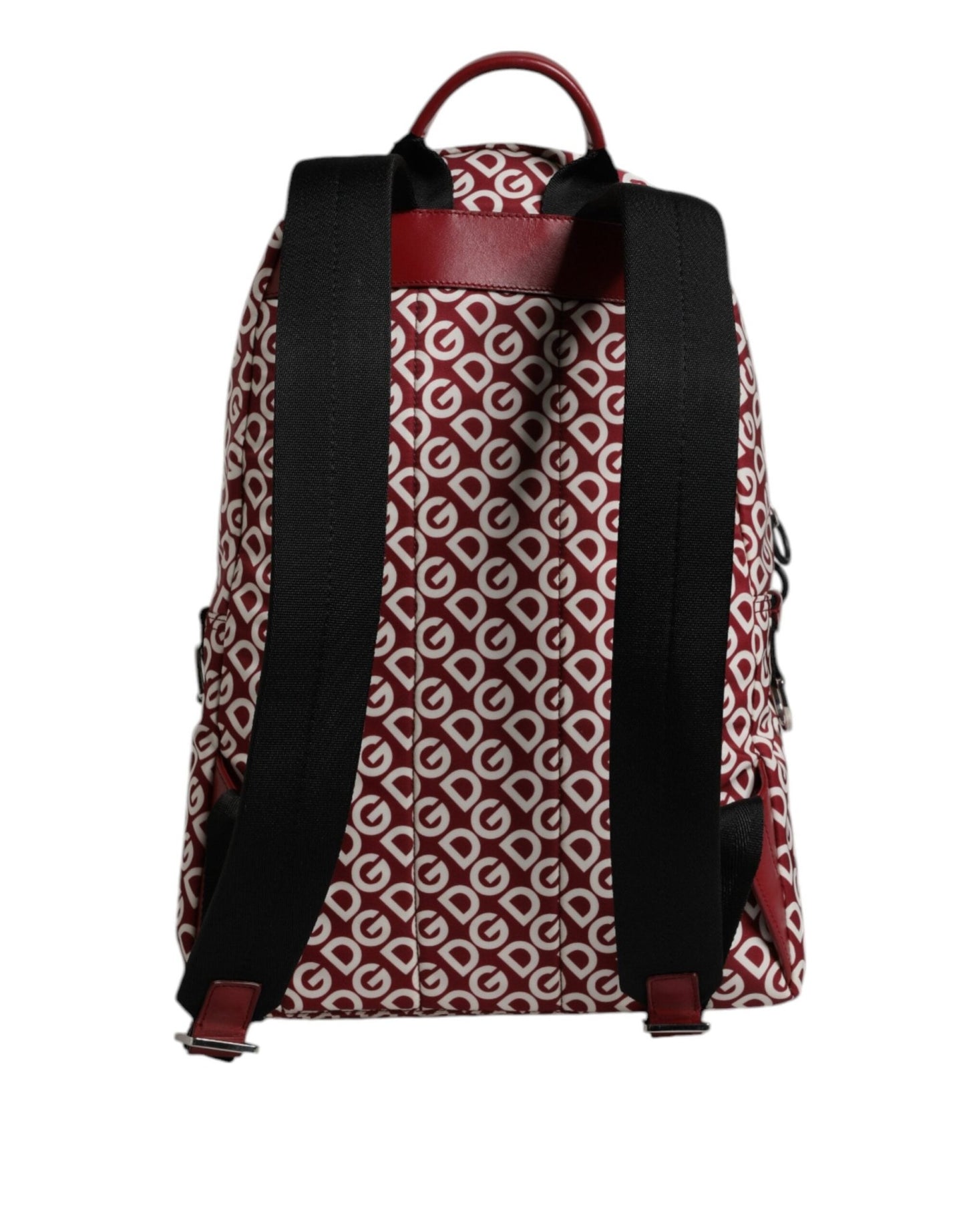 Dolce & Gabbana Red White DG Logo Print Nylon Travel Backpack Bag - Sandy Store ByNet