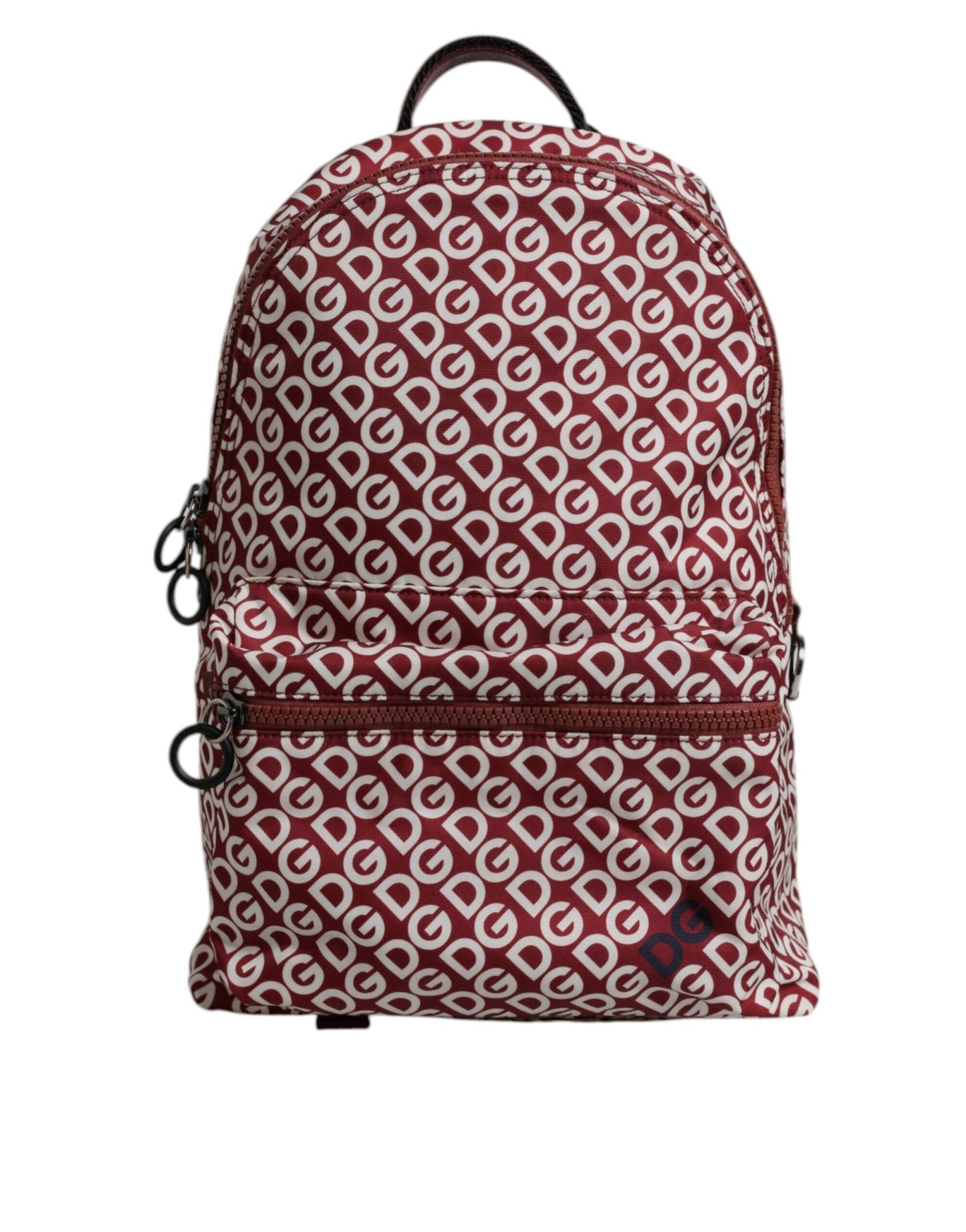 Dolce & Gabbana Red White DG Logo Print Nylon Travel Backpack Bag - Sandy Store ByNet