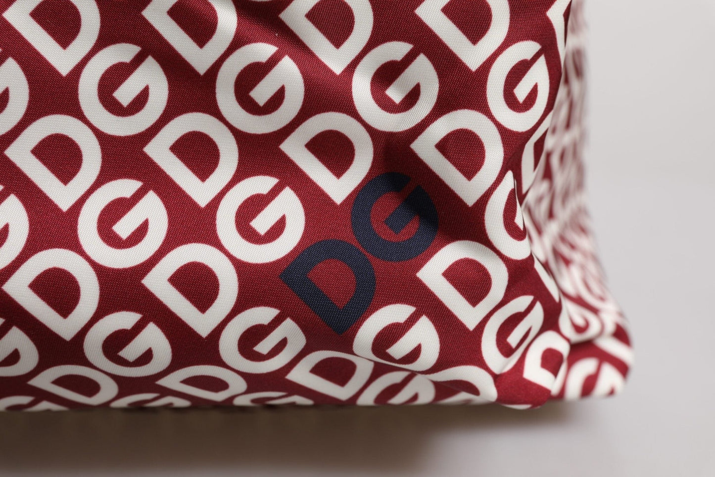 Dolce & Gabbana Red White DG Logo Print Nylon Travel Backpack Bag - Sandy Store ByNet