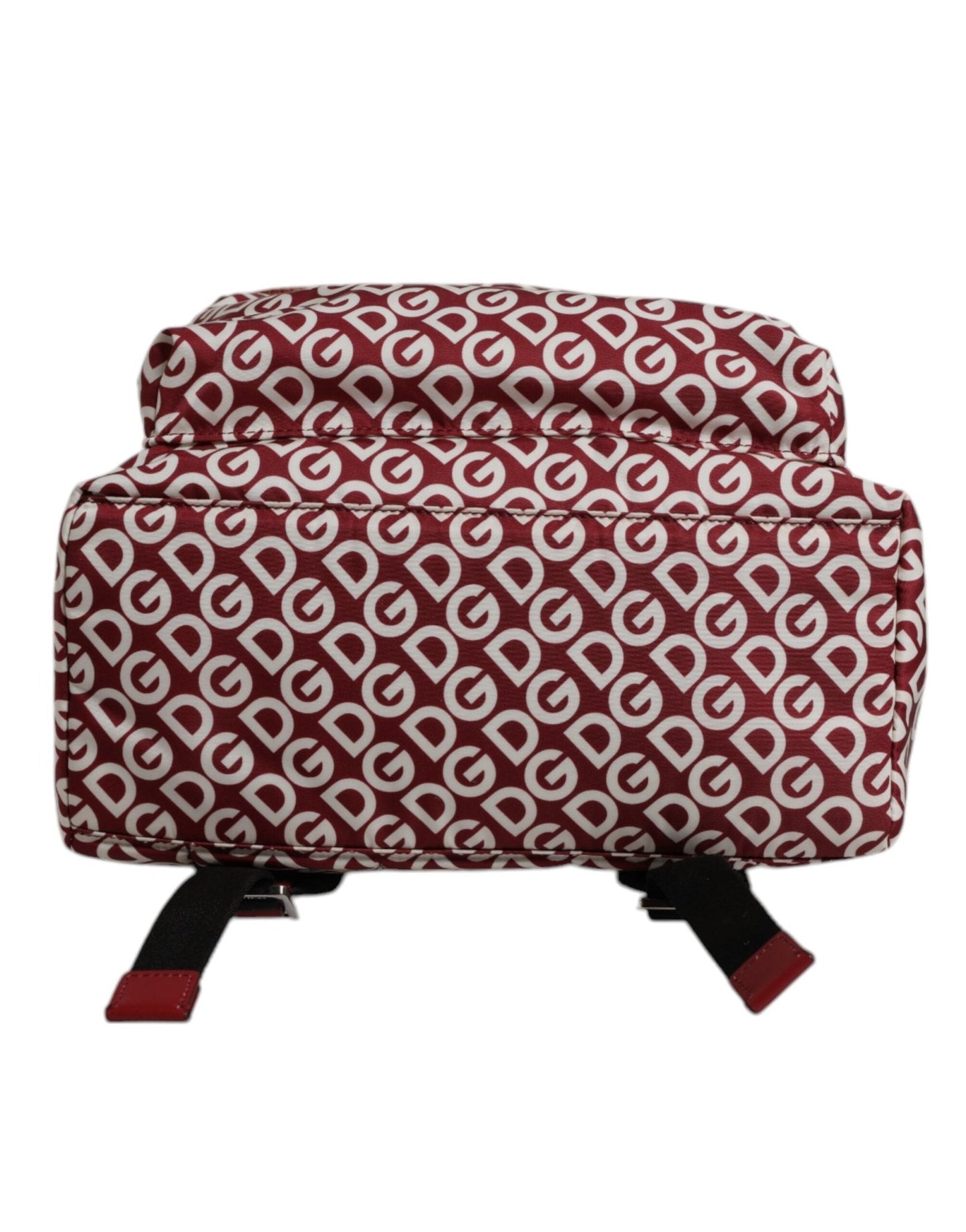 Dolce & Gabbana Red White DG Logo Print Nylon Travel Backpack Bag - Sandy Store ByNet