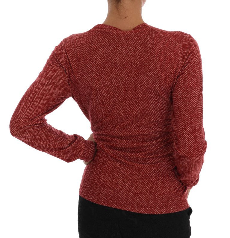 Dolce & Gabbana Red Wool Cardigan Sweater - Sandy Store ByNet