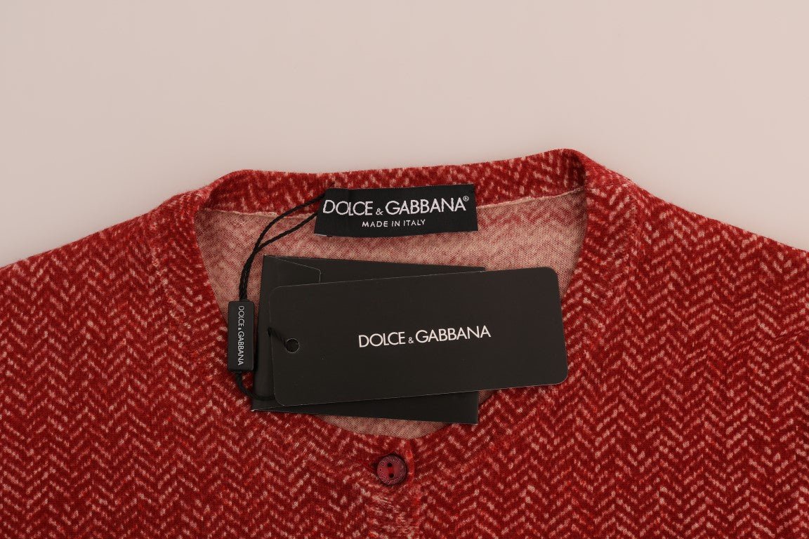 Dolce & Gabbana Red Wool Cardigan Sweater - Sandy Store ByNet