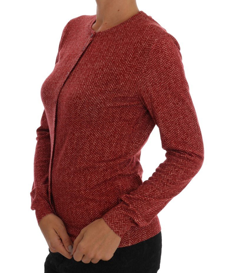 Dolce & Gabbana Red Wool Cardigan Sweater - Sandy Store ByNet