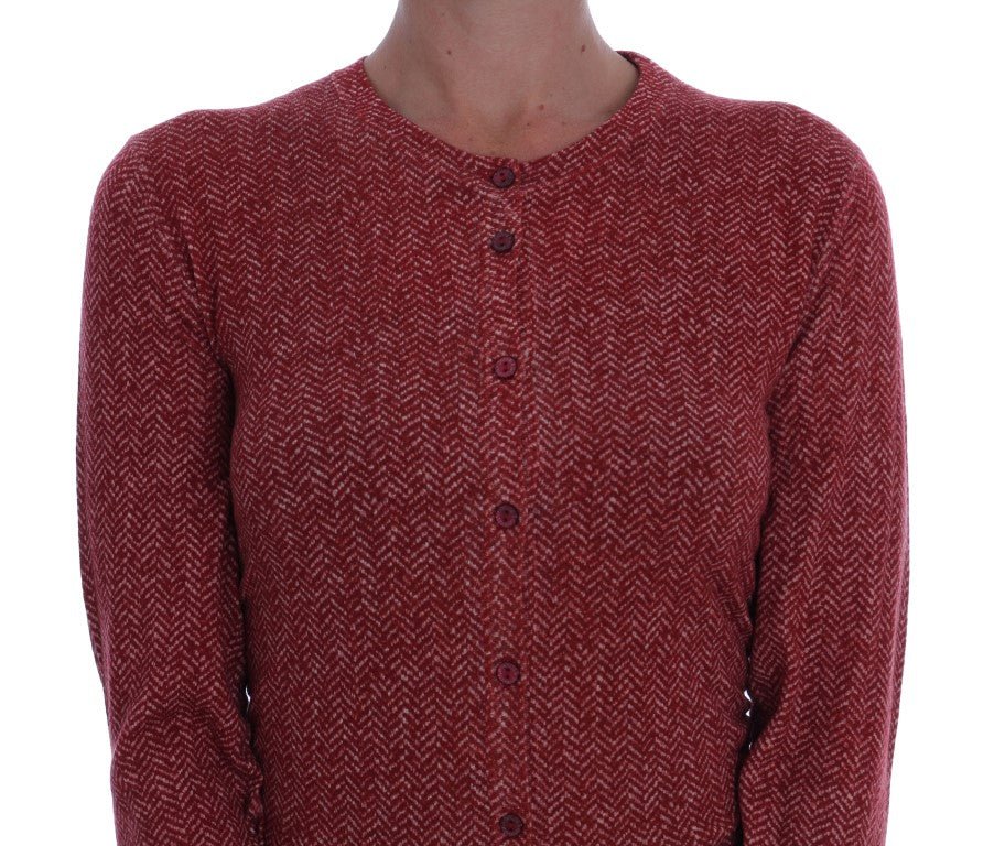 Dolce & Gabbana Red Wool Cardigan Sweater - Sandy Store ByNet