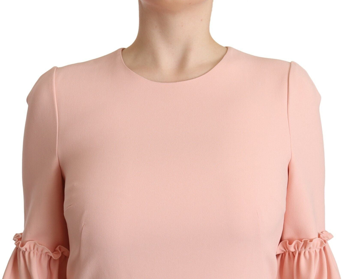 Dolce & Gabbana Ruffled Sleeve Sheath Dress in Pink - Sandy Store ByNet