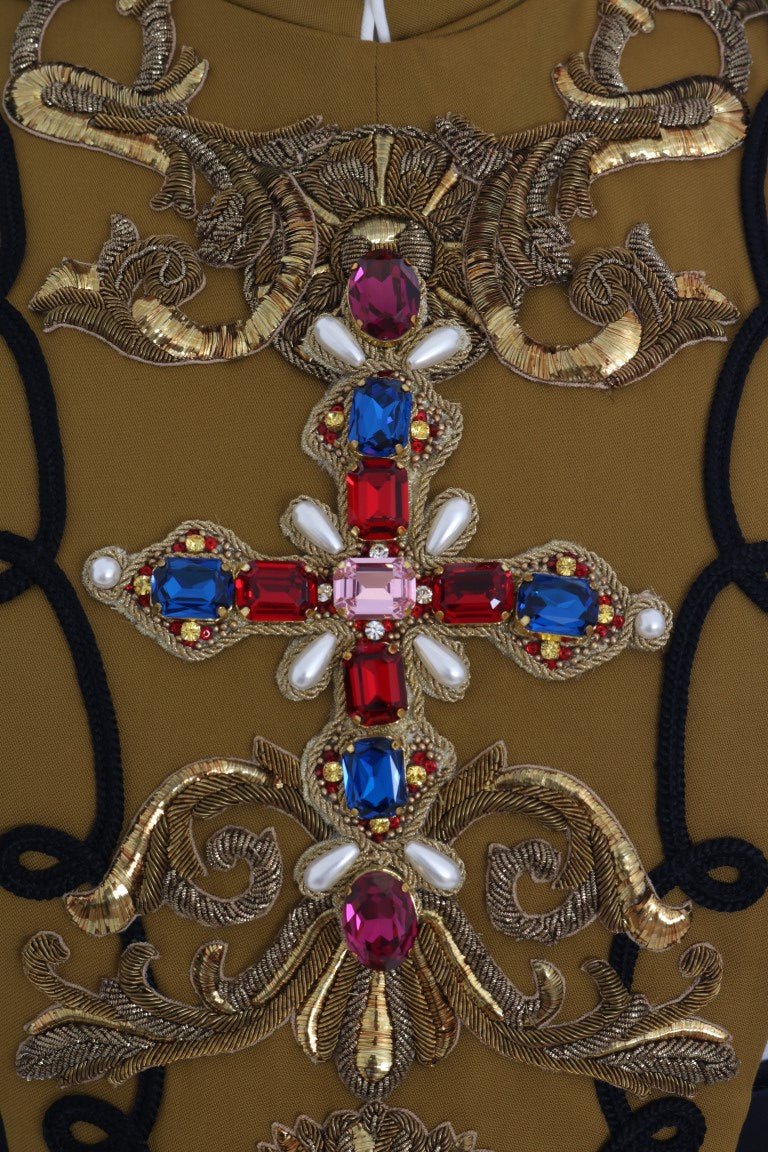 Dolce & Gabbana Runway Embellished Crystal Cross Vest - Sandy Store ByNet