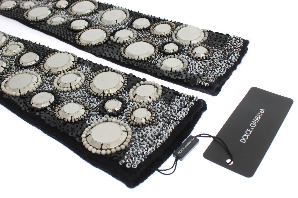 Dolce & Gabbana Sequin - Embellished Cashmere Fingerless Gloves - Sandy Store ByNet