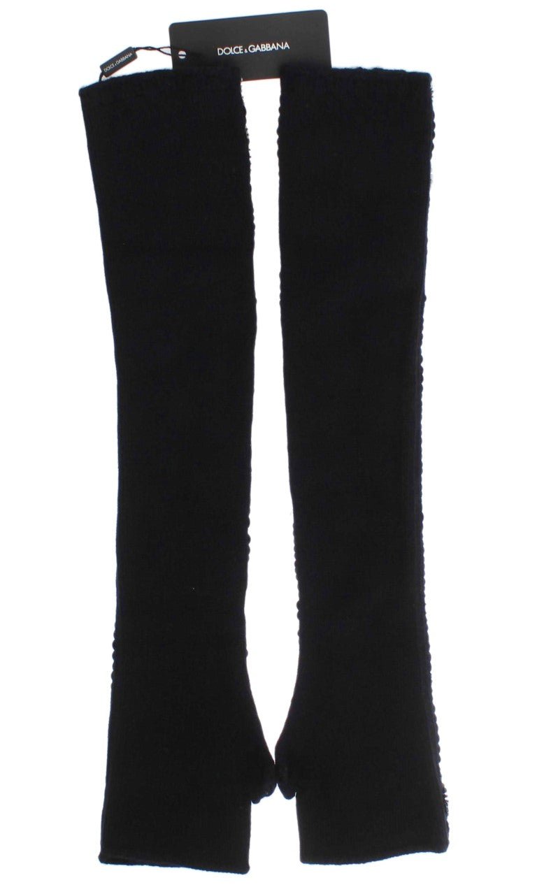 Dolce & Gabbana Sequin - Embellished Cashmere Fingerless Gloves - Sandy Store ByNet