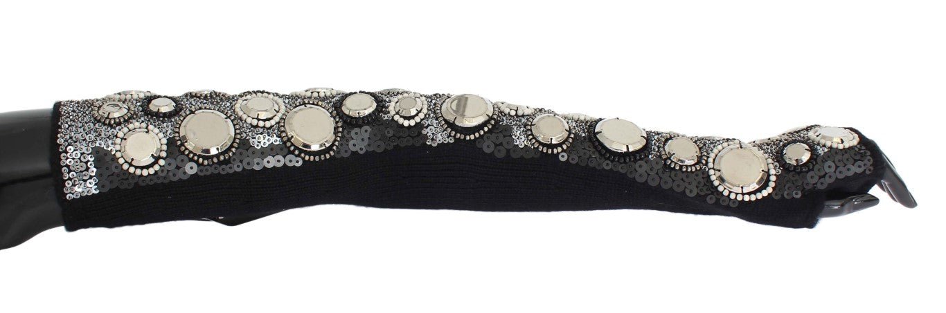 Dolce & Gabbana Sequin - Embellished Cashmere Fingerless Gloves - Sandy Store ByNet