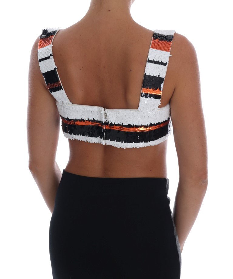 Dolce & Gabbana Sequined Bustier Top in Vibrant Tones - Sandy Store ByNet