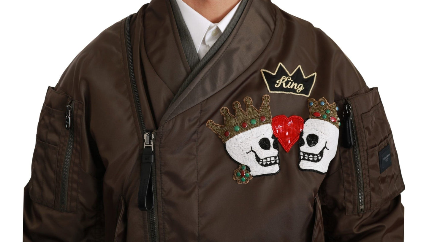 Dolce & Gabbana Sequined Double - Breasted Bomber Jacket - Sandy Store ByNet
