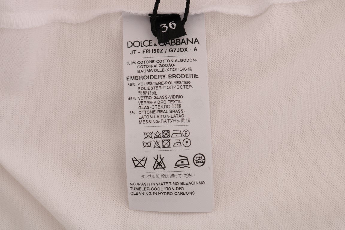 Dolce & Gabbana Sequined Fairy Tale Cotton T-Shirt - Sandy Store ByNet