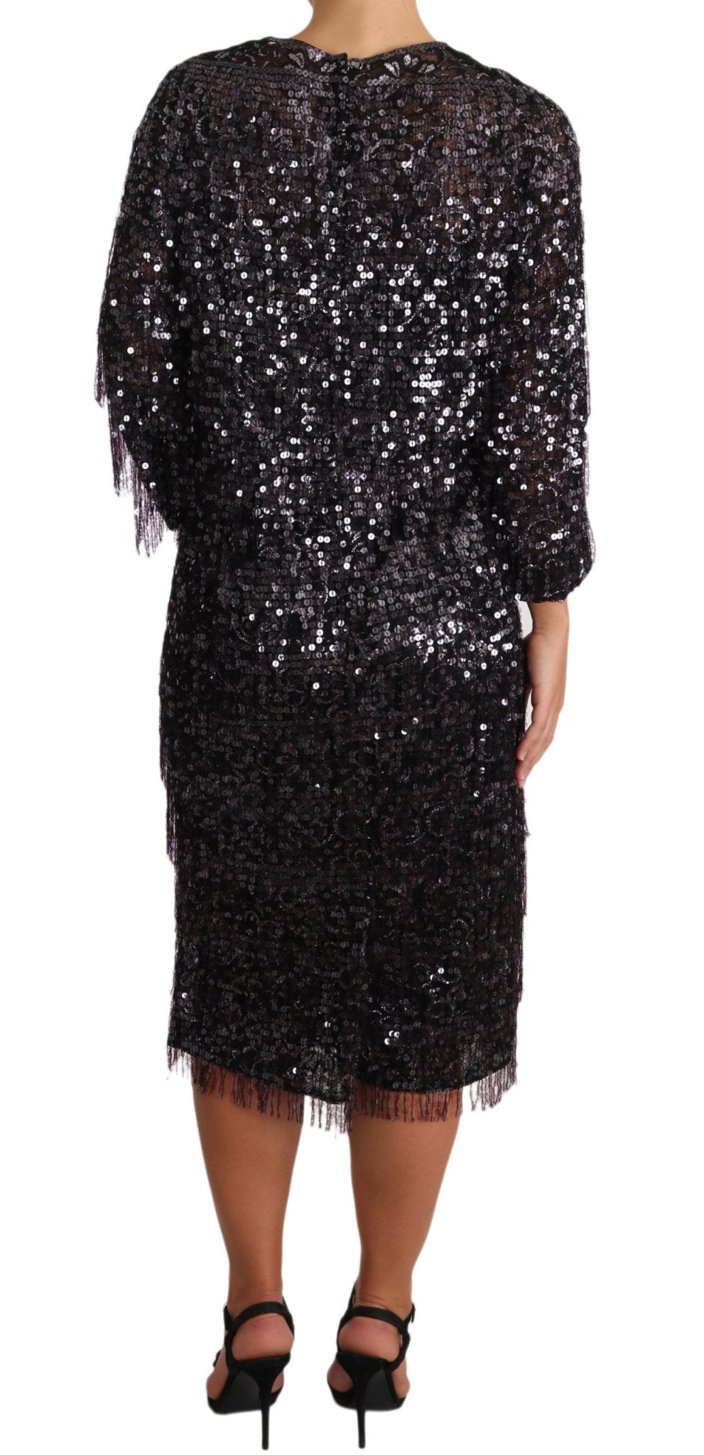 Dolce & Gabbana Sequined Shift Midi Dress – Timeless Elegance - Sandy Store ByNet