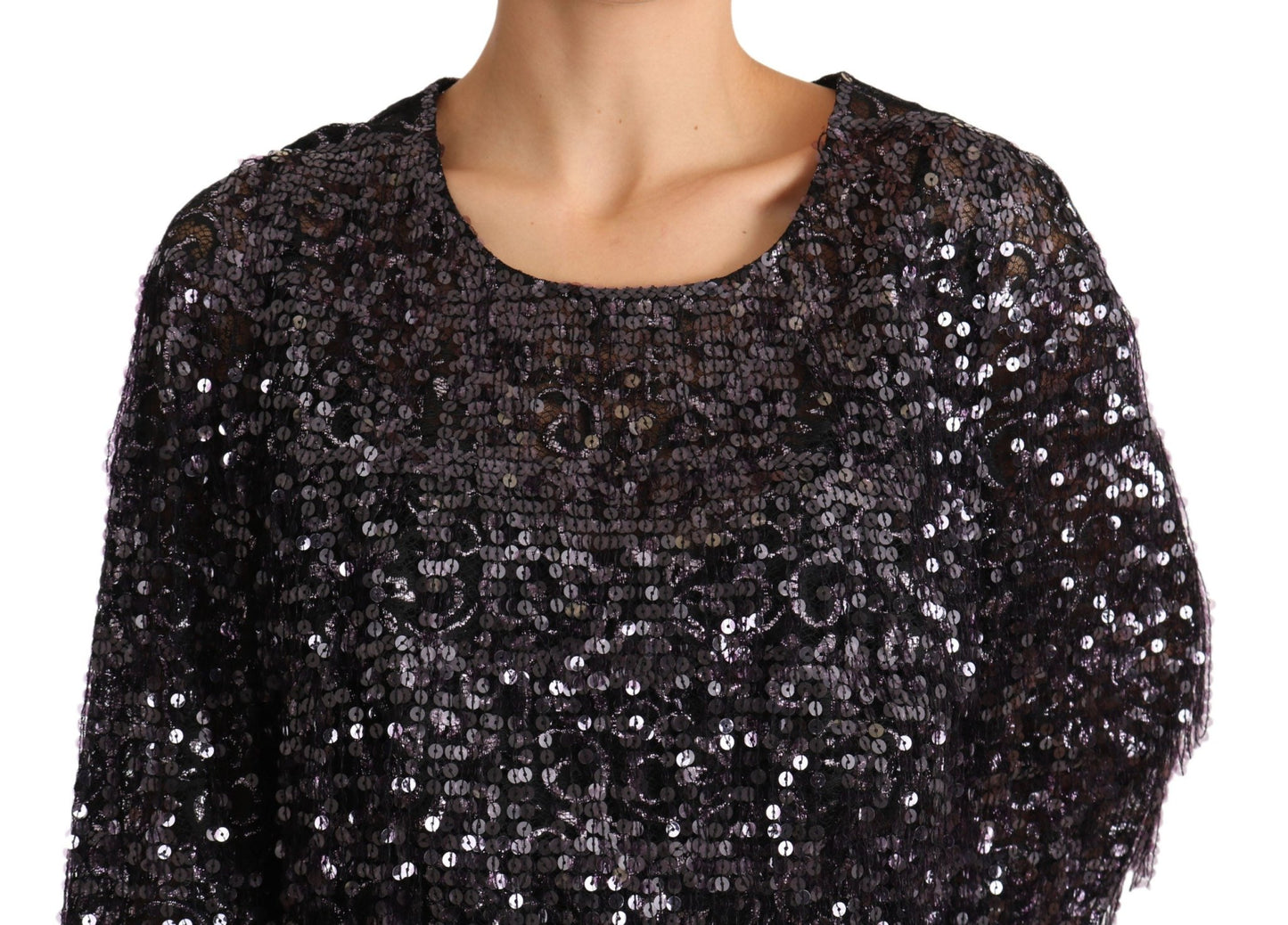 Dolce & Gabbana Sequined Shift Midi Dress – Timeless Elegance - Sandy Store ByNet