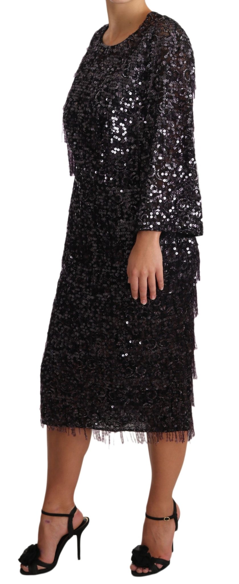 Dolce & Gabbana Sequined Shift Midi Dress – Timeless Elegance - Sandy Store ByNet