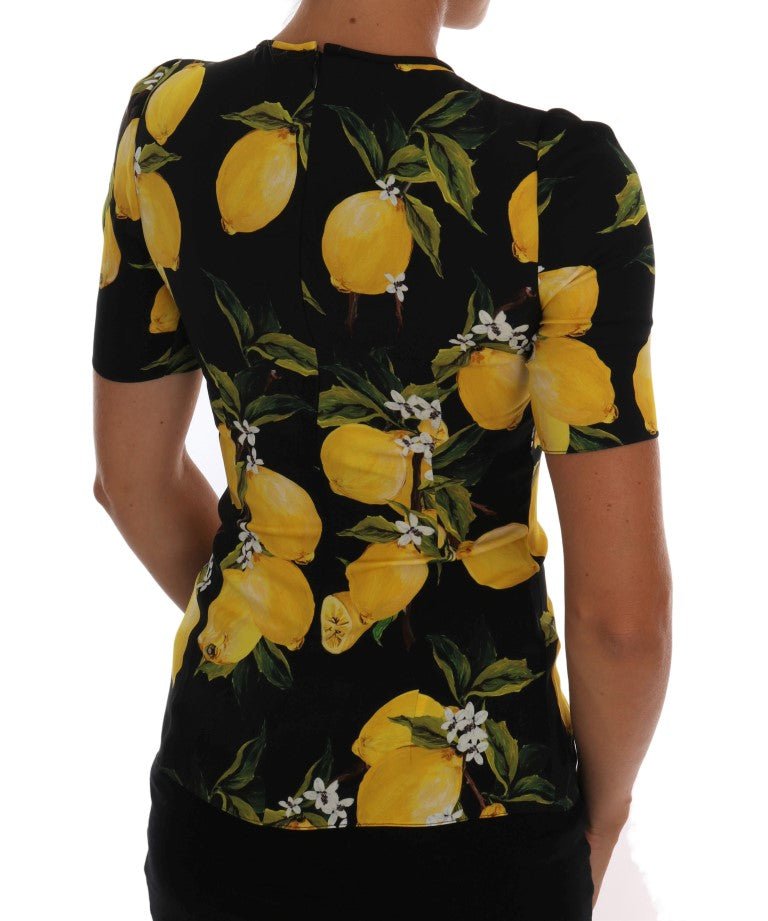 Dolce & Gabbana Sicilian Lemon Print Silk Blouse - Sandy Store ByNet