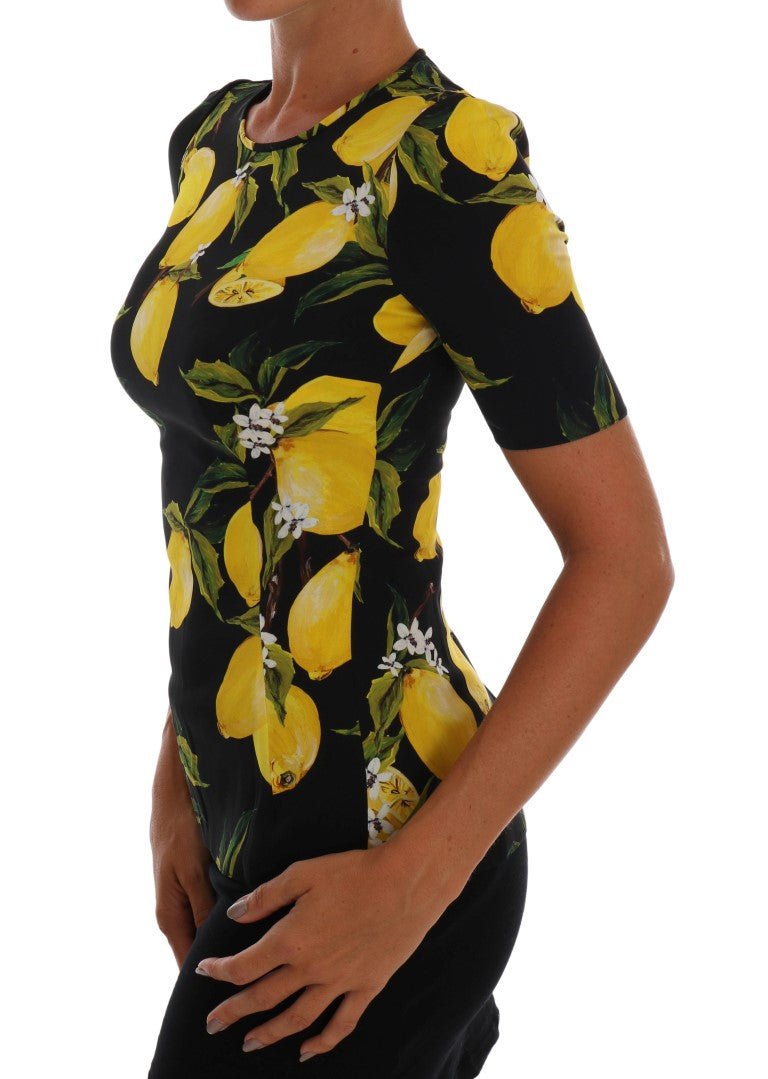 Dolce & Gabbana Sicilian Lemon Print Silk Blouse - Sandy Store ByNet