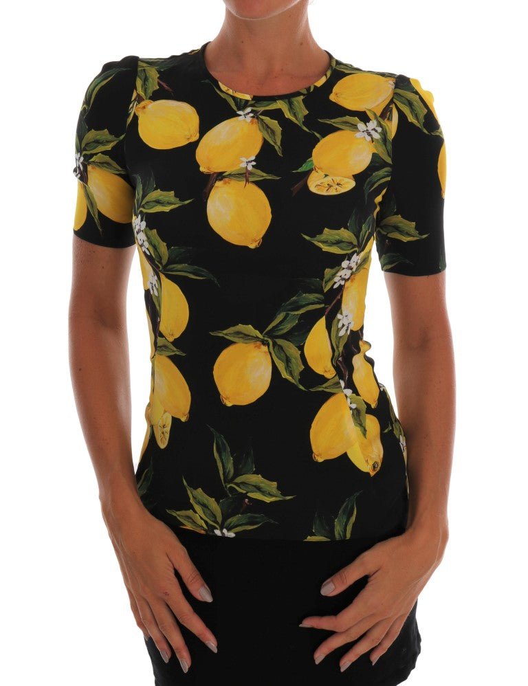 Dolce & Gabbana Sicilian Lemon Print Silk Blouse - Sandy Store ByNet