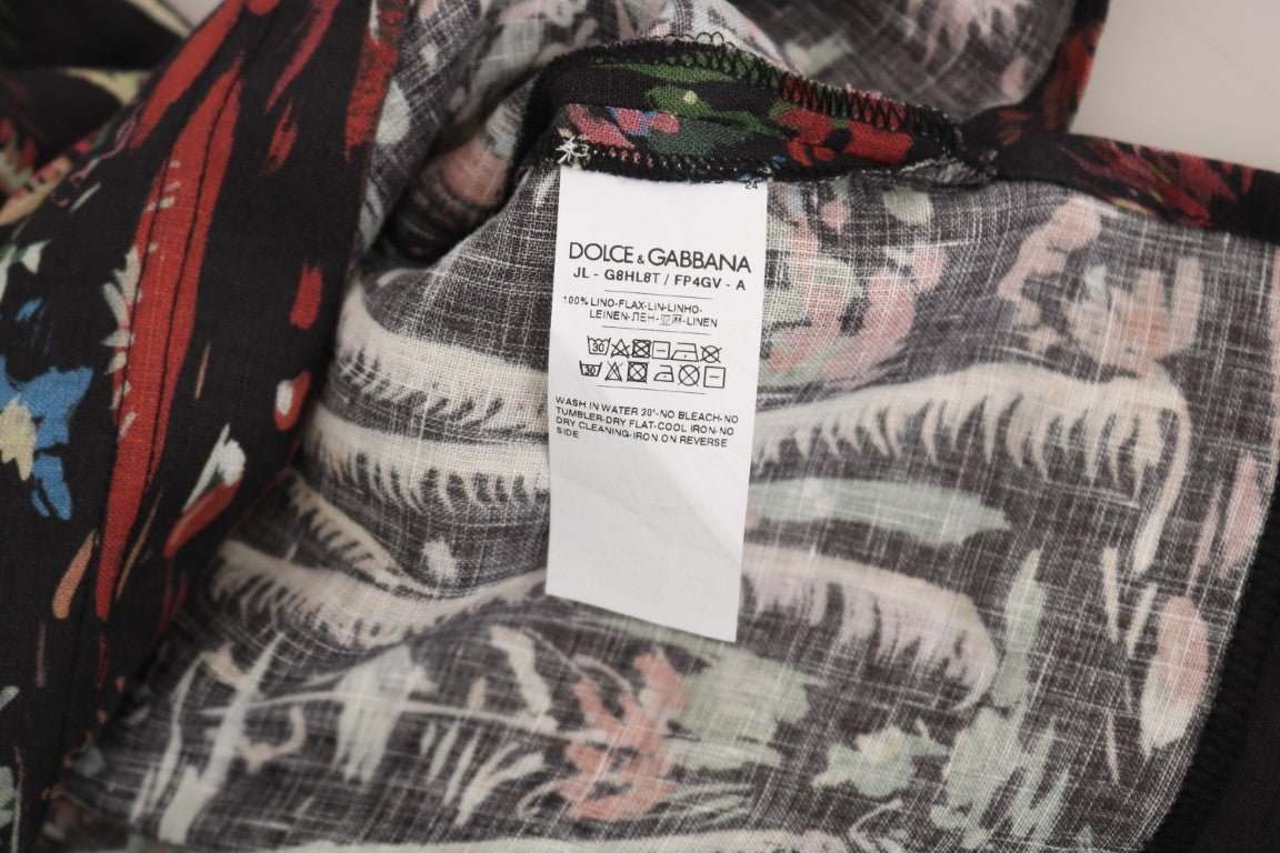 Dolce & Gabbana Sicilian Volcano Motive Polo Tee - Sandy Store ByNet