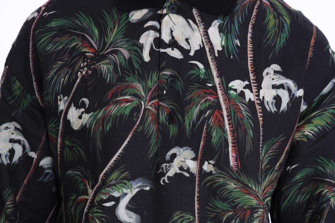 Dolce & Gabbana Sicilian Volcano Motive Polo Tee - Sandy Store ByNet